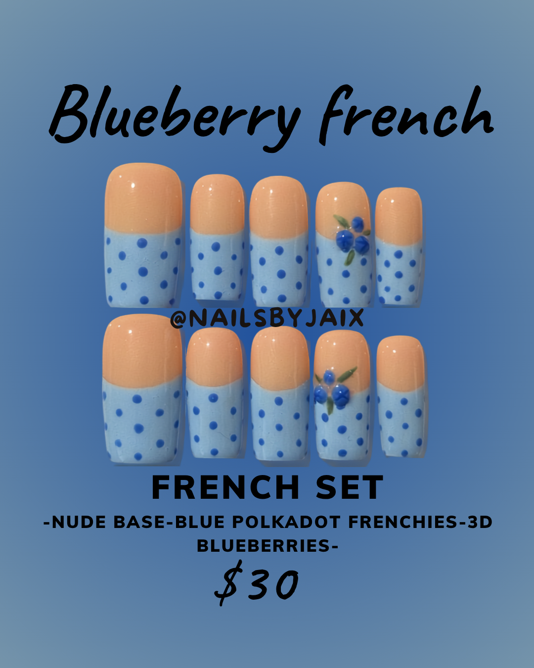 Blueberry french - French set