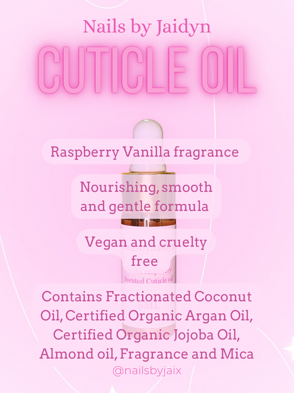 Cuticle oil - Raspberry Vanilla