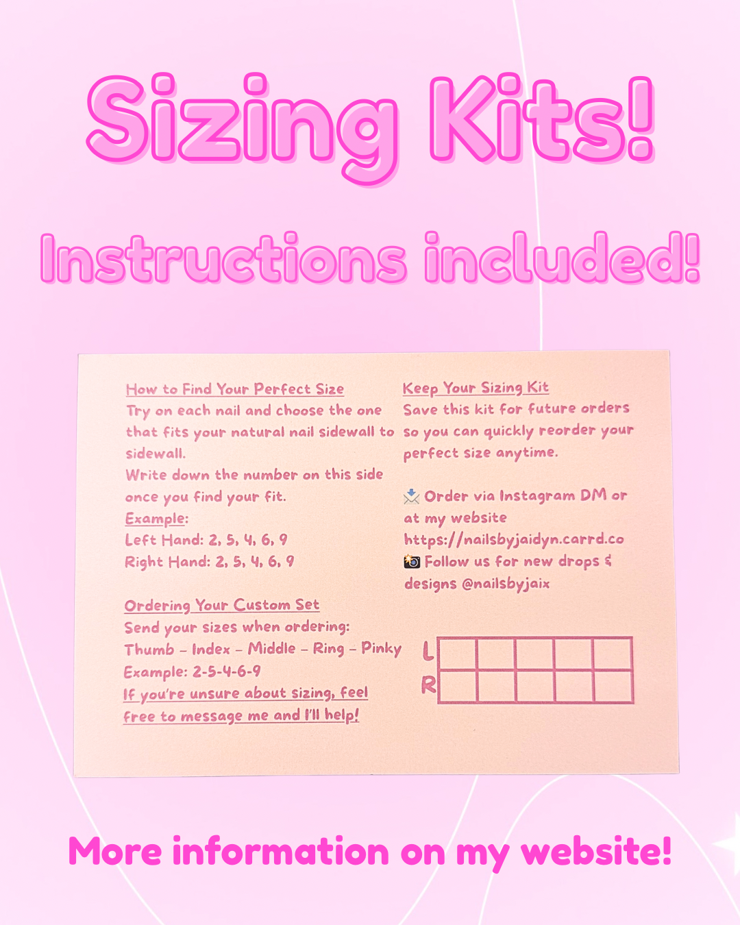 Sizing kit