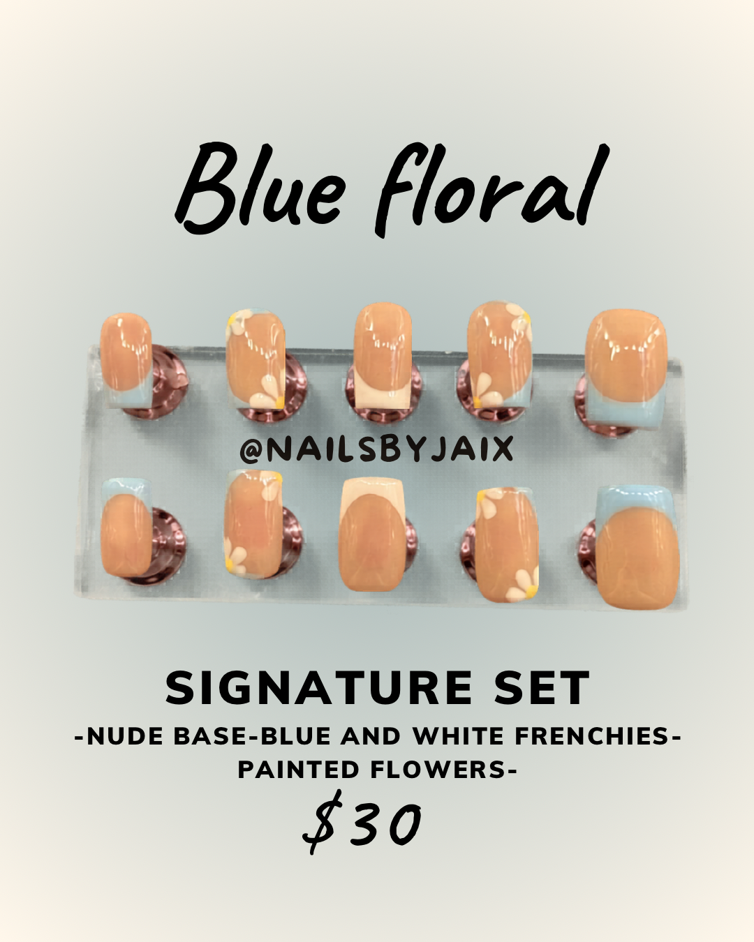 Blue floral - Signature set