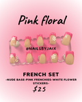 Pink floral - French set