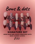 Bows and dots - Signature set