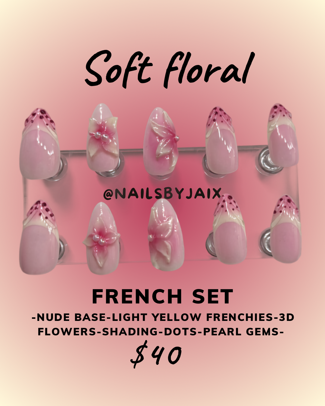 Soft floral - French set