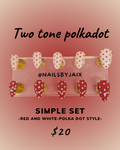Two tone polkadot - Simple set
