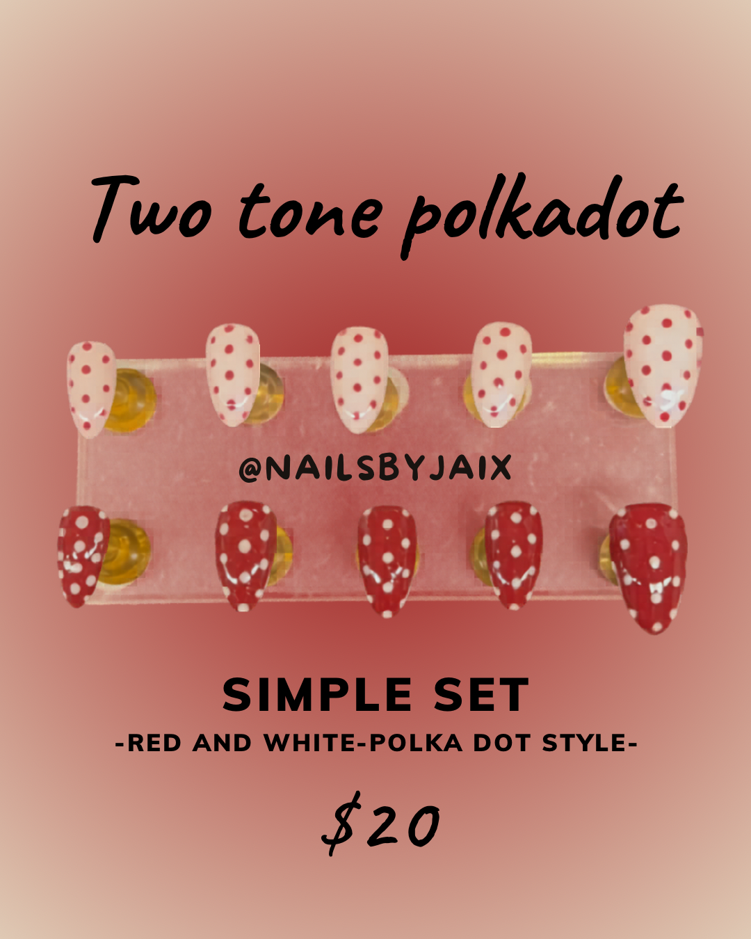 Two tone polkadot - Simple set