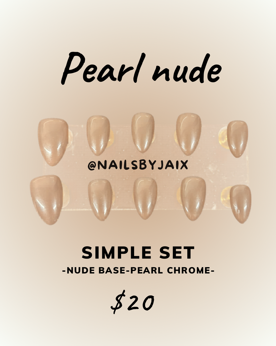 Pearl nude - Simple set